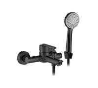 Rea Ontario grifo de bañera y ducha a pared negro REA-B5512