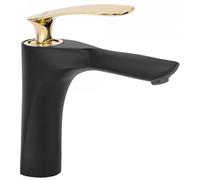 Rea Orbit grifo para lavabo de pie negro-oro REA-B2054