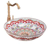 Rea Peru lavabo 42x42 cm circular sobre encimera REA-U6031