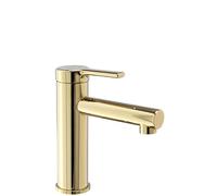 Rea PIXEL GOLD GRIFO DE LAVABO BAJO Mezclador de baño de latón Grifo monomando para lavado a mano ajustable en frío y caliente (Oro)