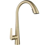 Rea ROSS BRUSH GOLD GRIFO DE COCINA Mezclador de fregadero de cocina de latón Mezclador monomando ajustable en frío y calor (dorado)