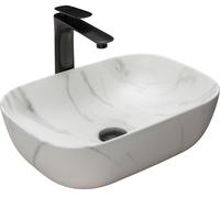 Rea Sami lavabo 46x32 cm rectangular sobre encimera gris/piedra REA-U8702