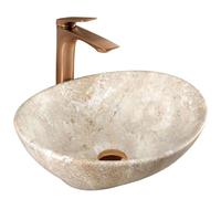 Lavabo Sobre Encimera Rea Sofia Savana Matt Beige 41X34,5X15Cm
