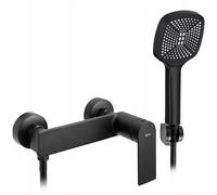 Rea STORM BLACK GRIFO DE DUCHA Mezclador de baño de latón Monomando ajustable en frío y calor (negro)