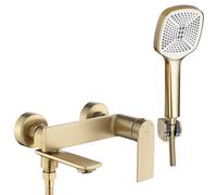 Rea Storm grifo de bañera y ducha a pared oro REA-B7963