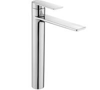 Rea STORM GRIFO DE LAVABO ALTO CROMADO Mezclador de baño monomando de latón Grifo de lavado a mano ajustable en frío y caliente (cromado)