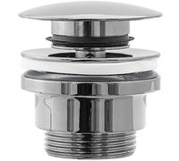 Rea Universal Click-CLAC DESAGÜE para Lavabo Tapón para Lavabo de baño con desagüe emergente de latón con rebosadero (Cromado)