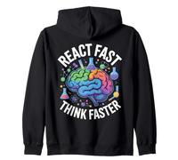 Reaccionar rápido Piensa más rápido Ciencia Diseño del Cerebro Sudadera con Capucha