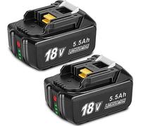 REACELL 2Pcs 18V 5.5Ah BL1860B Batería de Repuesto para Makita 18V Batería