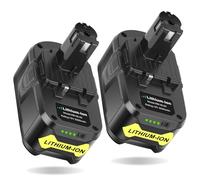 REACELL 2X 18V 5.0Ah Batería para Ryobi 18V Batería Lithium Compatible para Ryobi 18 Volt One+ RB18L50 RB18L40 RB18L25 BPL-1815 BPL-1820G BPL18151 BPL1820 P104 P105 P107 con Indicador LED