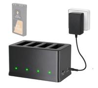 REACELL Cargador de batería de 4 ranuras para Spypoint LIT-22 | Compatible con la batería Spypoint Cellular Trail Camera Flex Series (M,Dark,S-Dark,S,G-36,Flex-Plus), incluye cargador CC