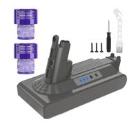 REACELL V10 Batería para Dyson V10 SV12 Aspiradora Batería + 2 filtros | Compatible avec Dyson V10 Animal Absolute Motörhead FluffyTotal Clean SV12 969352-02 206340