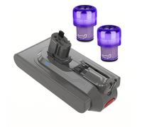 REACELL V11 Batería para Dyson, 25.2V Bateria para Dyson V11 V15 Click-in | Compatible con Dyson V11 /Absolute/Fluffy/Extra/Animal, V15 Detect, SV15, SV22 Aspiradora, con 2 filtros (No para tornillos)