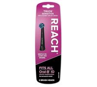 Reach® Cabezales de cepillo de repuesto sensibles Trios™, se adaptan a todos los cepillos de dientes eléctricos Oral-B iO, suaves