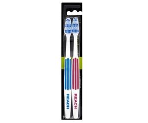 Reach Cepillo de dientes Duo mediano: limpieza de doble acción para una sonrisa más brillante