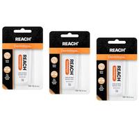 Reach Dentotape - Hilo dental encerado con superficie de limpieza extra ancha para grandes espacios entre los dientes, sin sabor, 100 yardas (paquete de 3)