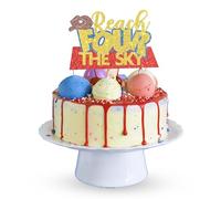 Reach Four the Sky - Decoración para tartas y púas para tartas a juego, suministros de decoración de fiesta de cumpleaños número 4 inspirados en juguetes para niños y niñas