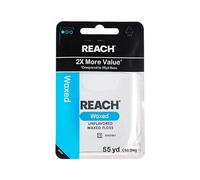 Reach REACH cerato filo interdentale per la placca e rimozione alimentari, Unflavored, 55 Yards