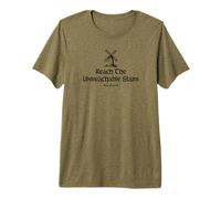 Reach The Unreachable Stars Don Quijote Cita Impresión Negra Camiseta Premium
