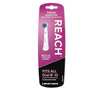 Reach Trios - Cabezales de cepillo de repuesto sensibles, se adapta a todos los cepillos de dientes eléctricos Oral-B iO, suave