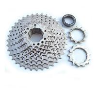 ReachMall 10 casetes de bicicleta, rueda libre de acero plateado 11-36T con diseño hueco para ciclismo de carretera y montaña