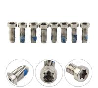 ReachMall 8 pernos de cadena de bicicleta de acero inoxidable para tornillos T20 para Sram para fuerza rojo AXS 12 velocidades piezas de repuesto de reparación de bielas de carretera