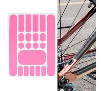 ReachMall Adhesivo protector de marco de bicicleta, película protectora de cadena, patrón de carbono, antiarañazos, PVC para horquilla, tubo inferior superior