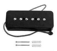 ReachMall Alnico 2 P90 - Cera de bobina única para guitarra en maceta para reducción de ruido para instalación de cuello de puente (puente negro)