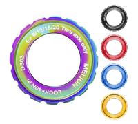 ReachMall Cubierta de anillo de bloqueo de disco de aleación de aluminio, tapa de cubo de bloqueo central antioxidante para eje pasante de 9/12/15/20 mm, ajuste estable para frenado de bicicleta de