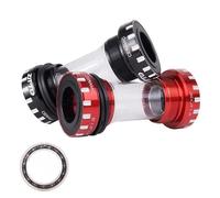 ReachMall Eje inferior de cerámica para BSA 68/73 mm, rodamiento de bicicleta de montaña BB109, aleación de aluminio 24/22 mm, negro