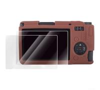 ReachMall Funda protectora de silicona para cámara GR4 + vidrio templado, resistente a los arañazos para una piel delgada, diseño ligero a prueba de polvo, Negro, marrón, rosa, blanco roto, Coffee