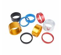 ReachMall Juego de 4 espaciadores de auriculares de aleación de aluminio, arandelas de vástago de horquilla de 5 a 20 mm, ligeras para reparación de bicicletas de horquilla delantera de 28,6 mm