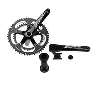 ReachMall Juego de bielas para bicicleta de carretera 53-39T, doble plato de aleación de aluminio de 170 mm, 130BCD con pedalier para ciclismo de 10 y 11 velocidades