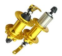 ReachMall Juego de bujes, cubos de rueda delantera y trasera con 32 agujeros para freno de disco de bicicleta de montaña, aleación de aluminio, 100 mm/135 mm, color plateado