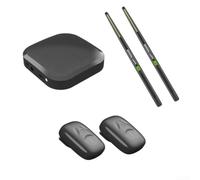 ReachMall Kit de batería electrónica, tamaño de bolsillo de aire, tecnología de detección de movimiento 3D, juego de tambor de cabeza de malla silenciosa para niños y adultos, conexión USB, equipo de