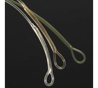 ReachMall Líderes de fluorocarbono para carpas con clips de seguridad, cambio rápido, giratorios, 45 libras, color verde transparente para pesca gruesa