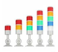 ReachMall Luz de advertencia de máquina herramienta de 12-24 V CC, luces de señal industrial, Señal de Luz Industrial Columna Torre, Lámpara LED Alarma, con base plegable (4 niveles con zumbador)