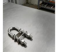 ReachMall Perno en U marino de acero inoxidable de 3/8 pulgadas, amarre de ojo de popa resistente, carga de 3500 libras para aparejos de barco, punto de anclaje, líneas de seguridad