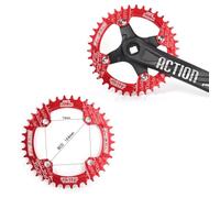 ReachMall Plato estrecho y ancho 104BCD, 32-42T CNC 7075, rueda de cadena de aluminio de una sola velocidad, compatible con bielas M7000/M8000/M9000