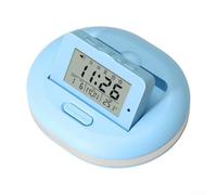 ReachMall Reloj despertador LED inteligente con cuenta regresiva de repetición de vibración, calendario electrónico para estudiantes, reloj despertador vibratorio para mesita de noche (azul)