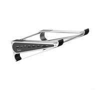 ReachMall Soporte de aluminio para laptop, altura ajustable, diseño ventilado con hub USB C, carga PD de 100 W para escritorio de oficina, 250 mm de ancho (ST708)