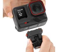 ReachMall Soporte de cardán de liberación rápida para Insta360 Pro 2, X5, X4, X3, X2, adaptador de zapata fría de inclinación de 180° con junta antideslizante para filmación de doble pantalla, color