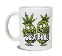 Reactive Brands Taza MUGEMS Best Buds | Taza de marihuana, taza de cannabis, taza de amigo de cannabis, regalos para mejor amiga, regalo divertido para fumadores de malas hierbas, regalo de cannabis