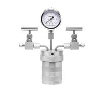 Reactor de Laboratorio El reactor del autoclave de síntesis hidrotermal puede conectar hidrógeno con un manómetro revestimiento PTFE(50ML Full set)