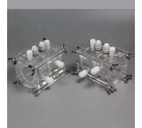 Reactor microbiano acrílico de alta transparencia de 50 ml: celda MFC mecanizada por CNC con puerto de muestreo de aguja y componentes 304SS