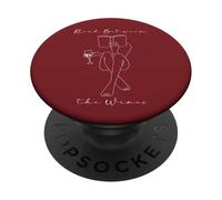 Read Between The Wines Book Club Wine Drinking Books Lovers PopSockets PopGrip Adhesivo