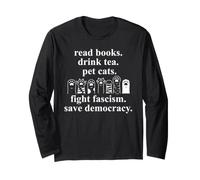 Read Books Drink Tea Pet Cats Fight Fascism Save Democracy Manga Larga