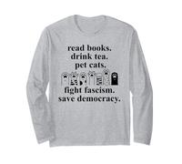 Read Books Drink Tea Pet Cats Fight Fascism Save Democracy Manga Larga