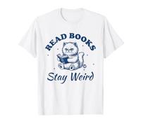 Read Books Stay Weird Cat Camiseta