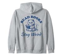 Read Books Stay Weird Cat Sudadera con Capucha